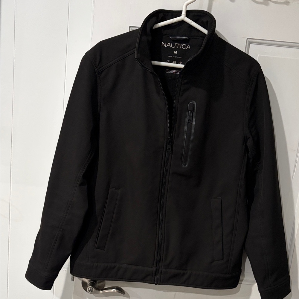 Nautica Men's Black Windbreaker Jacket